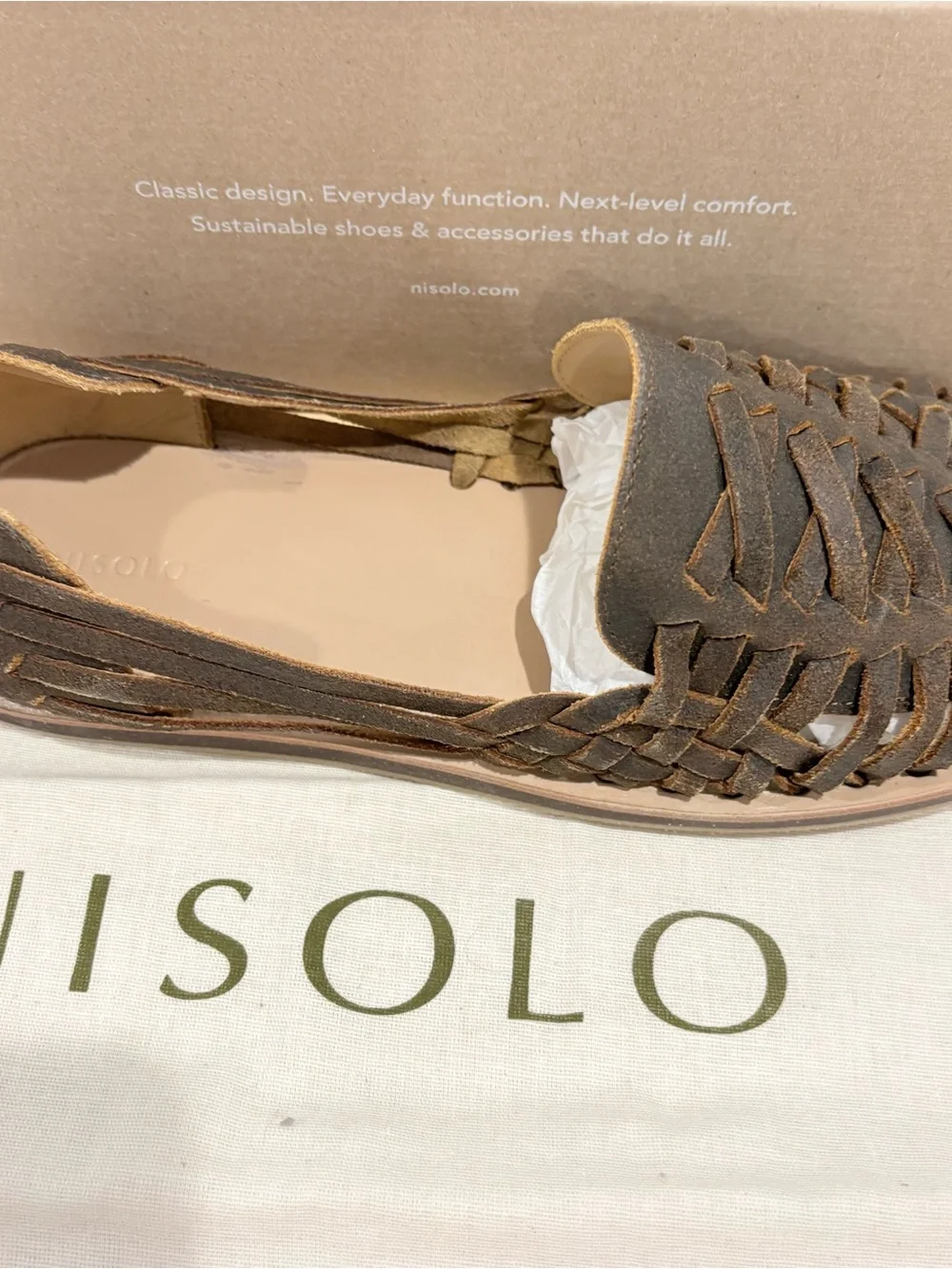 New Nisolo Men's Huarache Sandal NEW size 12